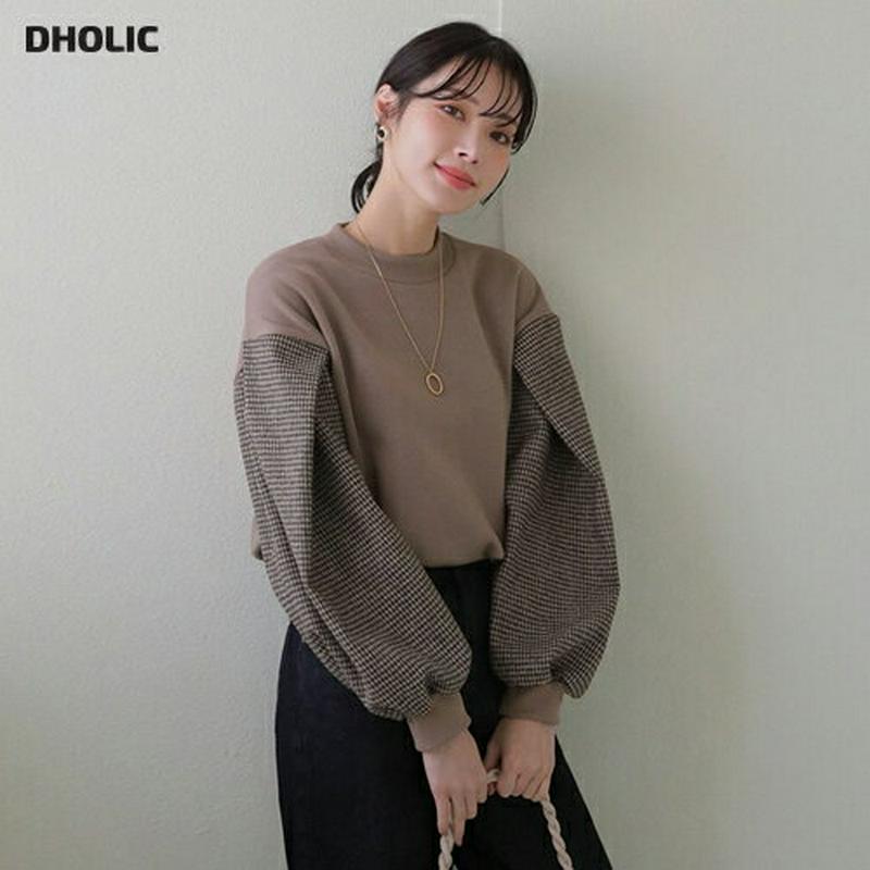 【新作10%OFF】ハウンドトゥーススリーブスウェット・全3色・b64998 レディース【tops】【韓国 ファッション トップ
