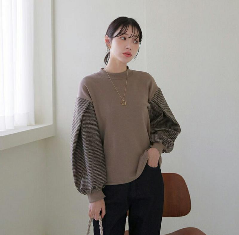 【新作10%OFF】ハウンドトゥーススリーブスウェット・全3色・b64998 レディース【tops】【韓国 ファッション トップ