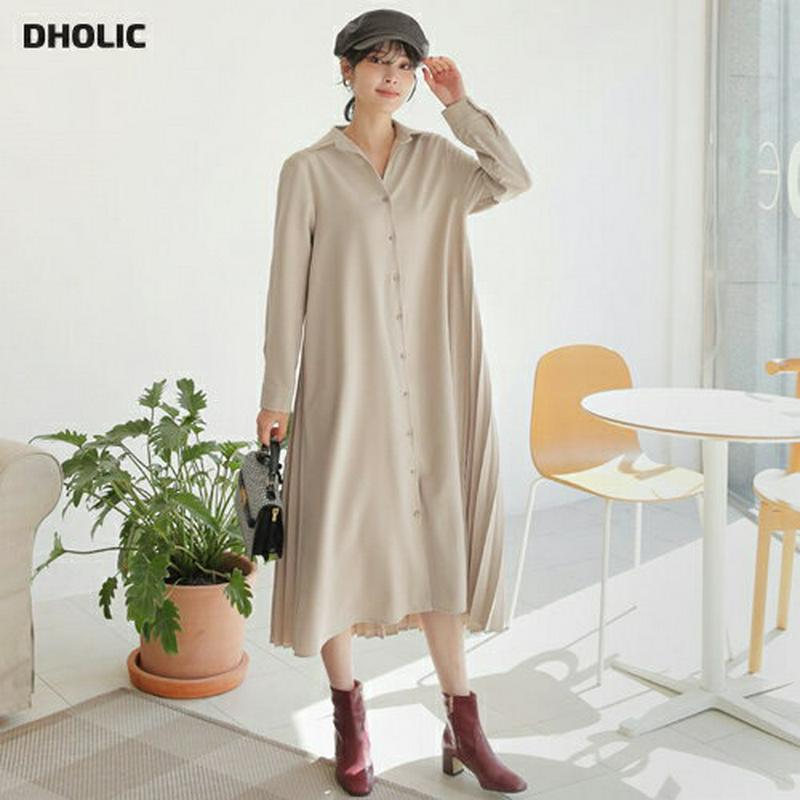 【新作10%OFF】【送料無料】ベルト付バックプリーツワンピース・全3色・b65022 レディース【ops】【韓国 ファッション