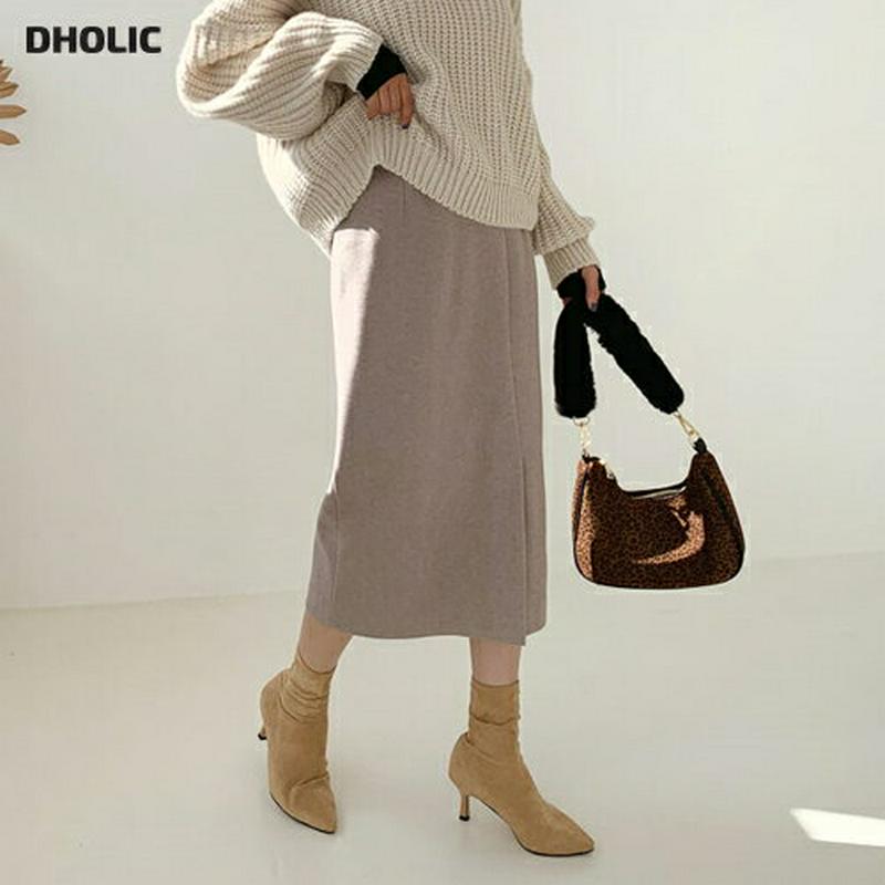 【新作10%OFF】サイドスリットHラインスカート・全2色・b61047 レディース【sk】【韓国 ファッション ボトムス スカ