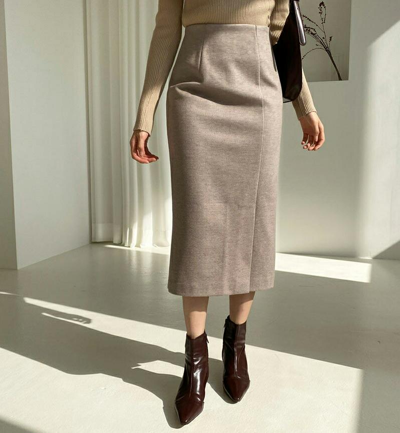 【新作10%OFF】サイドスリットHラインスカート・全2色・b61047 レディース【sk】【韓国 ファッション ボトムス スカ