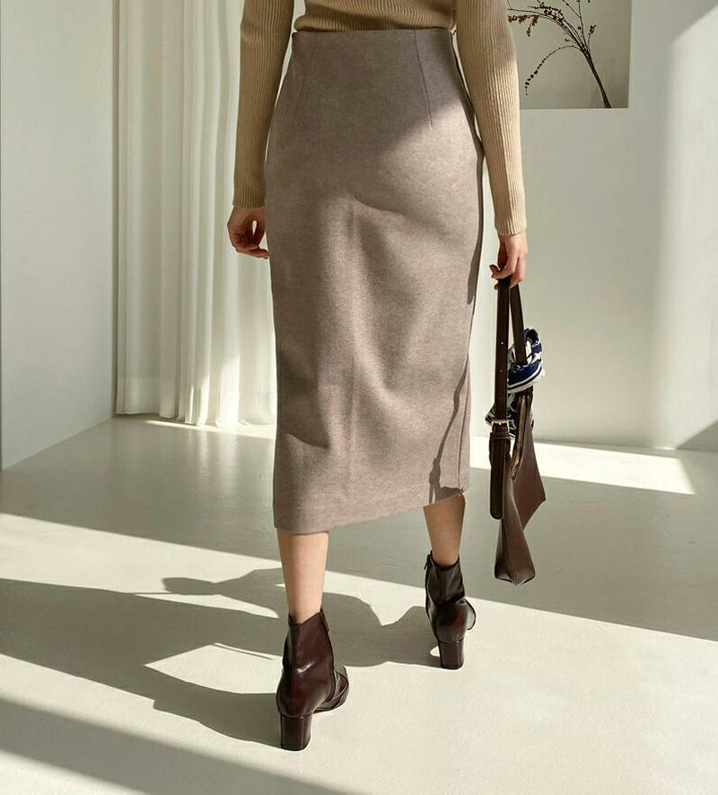 【新作10%OFF】サイドスリットHラインスカート・全2色・b61047 レディース【sk】【韓国 ファッション ボトムス スカ