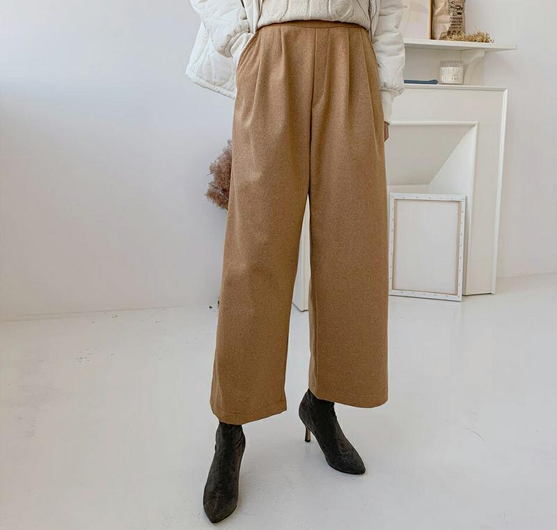 【新作10%OFF】ポケットワイドタックパンツ・全3色・t61045 レディース【pt】【韓国 ファッション ボトムス ズボン 