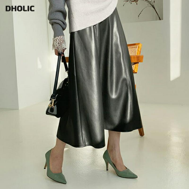 【新作10%OFF】レザー調ロングスカート・全1色・b61066 レディース【sk】【韓国 ファッション ボトムス スカート ロ