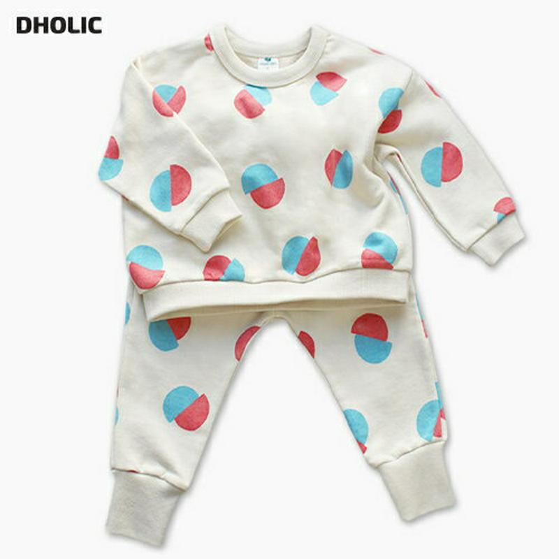 【キッズ20%OFF】サークルパターン上下SET(beige)・p008512 キッズ【3~8才】【set】【セットアップ se