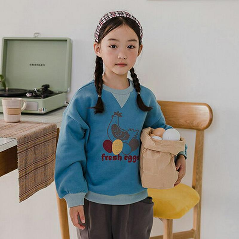 【キッズ20%OFF】裏起毛Vガゼットプリントスウェット・u08483 キッズ【3~8才】【tops】【トップス スウェット ト