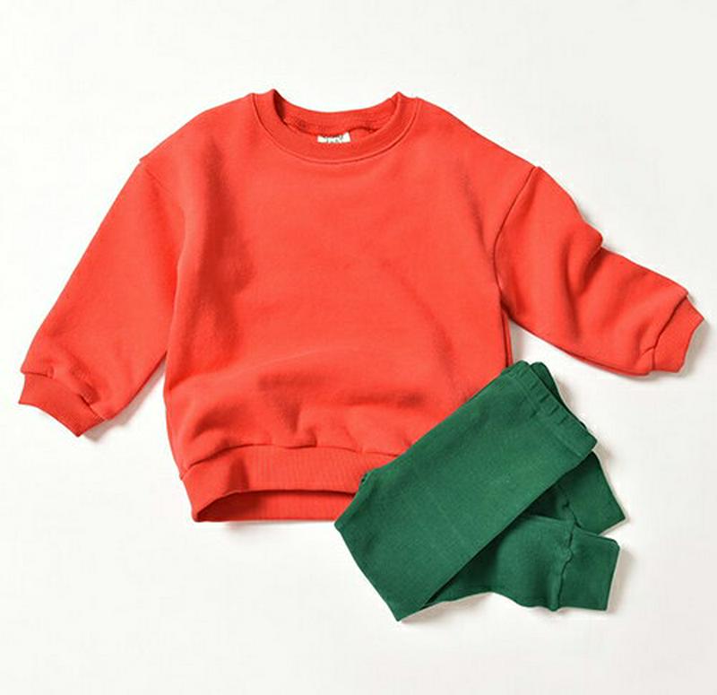 裏起毛スウェット&レギンスSET・u08424 キッズ【3~8才】【set】【セットアップ setup トップス スウェット トレーナー 長袖 パンツ ズボン 裏起毛 単色 無地 シンプル カジュアル 女の子 男の子 冬 韓国 韓国子供服 子供 こども 子供服 こども服】【KIDS】