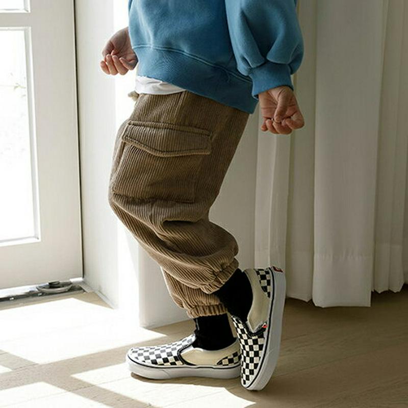 【キッズ20%OFF】裏起毛コーデュロイジョガーパンツ(junior) ・u08452 キッズ【3~8才】【pt】【パンツ ズボ