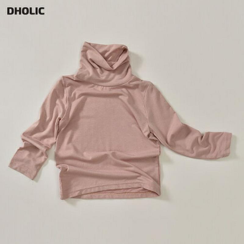 タートルネックTシャツ・u08430 キッズ【3~8才】【tops】【トップス Tシャツ 長袖 タートルネック ハイネック 単色 無地 シンプル ベーシック カジュアル 大人 女の子 男の子 秋 冬 韓国 韓国子供服 子供 こども 子供服 こども服】【KIDS】