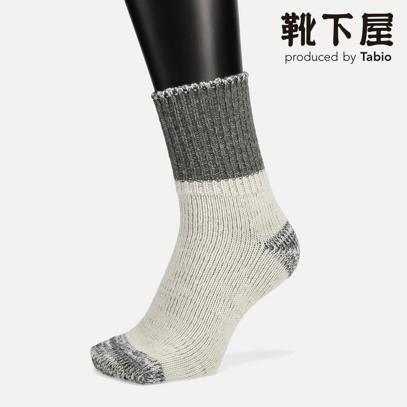 【全品送料無料★〜1/16 23:59迄】【あす楽】【Tabio MEN】 メンズ ウールバイカラーショートソックス / 靴下屋 靴下 タビオ くつ下 ショート メンズ 日本製