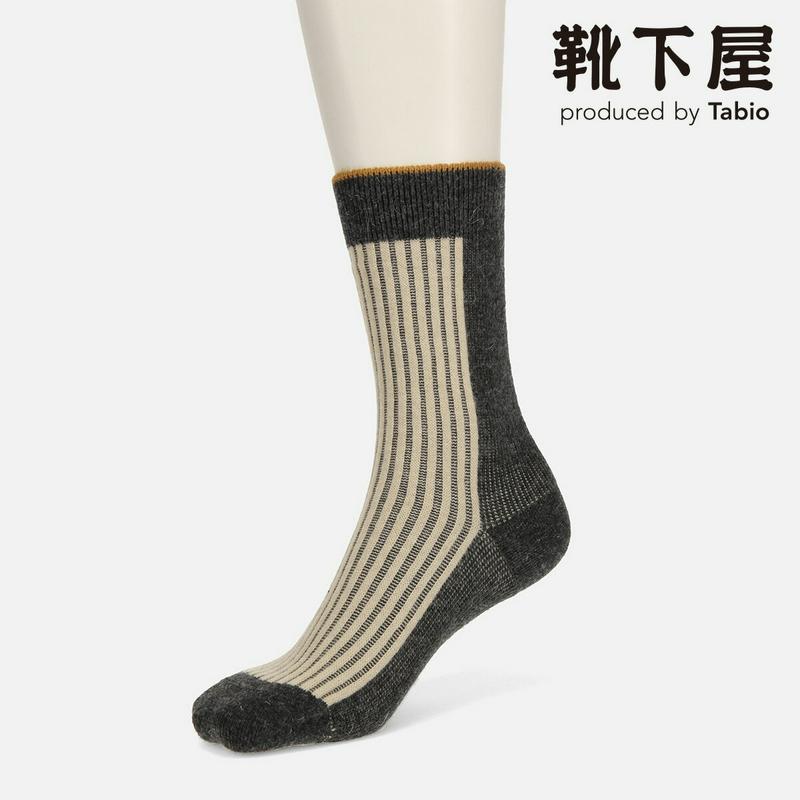【全品送料無料★～12/26 09:59迄】【あす楽】【公式 Tabio】 ジャカードリブ切替ソックス / 靴下屋 靴下 タビオ くつ下 クルー レディース 日本製 2312de