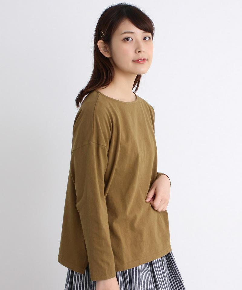 mat　製品染め天竺 ボートネックプルオーバー（mat quotidien）