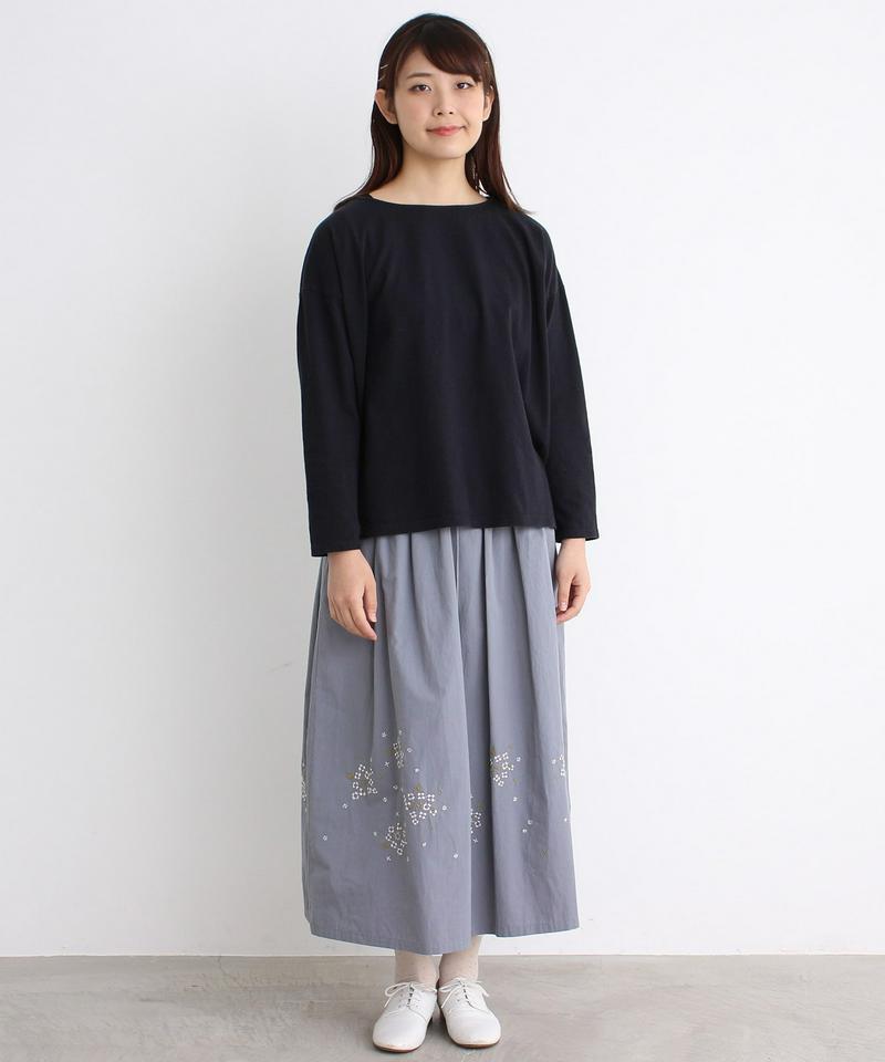 mat　製品染め天竺 ボートネックプルオーバー（mat quotidien）