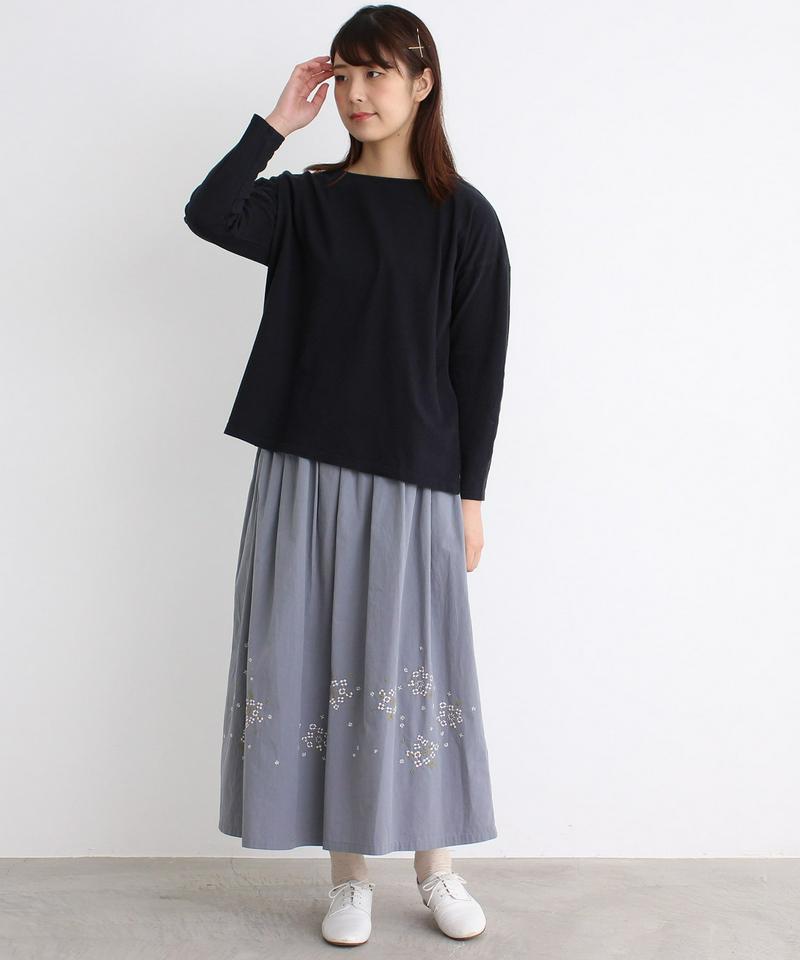 mat　製品染め天竺 ボートネックプルオーバー（mat quotidien）