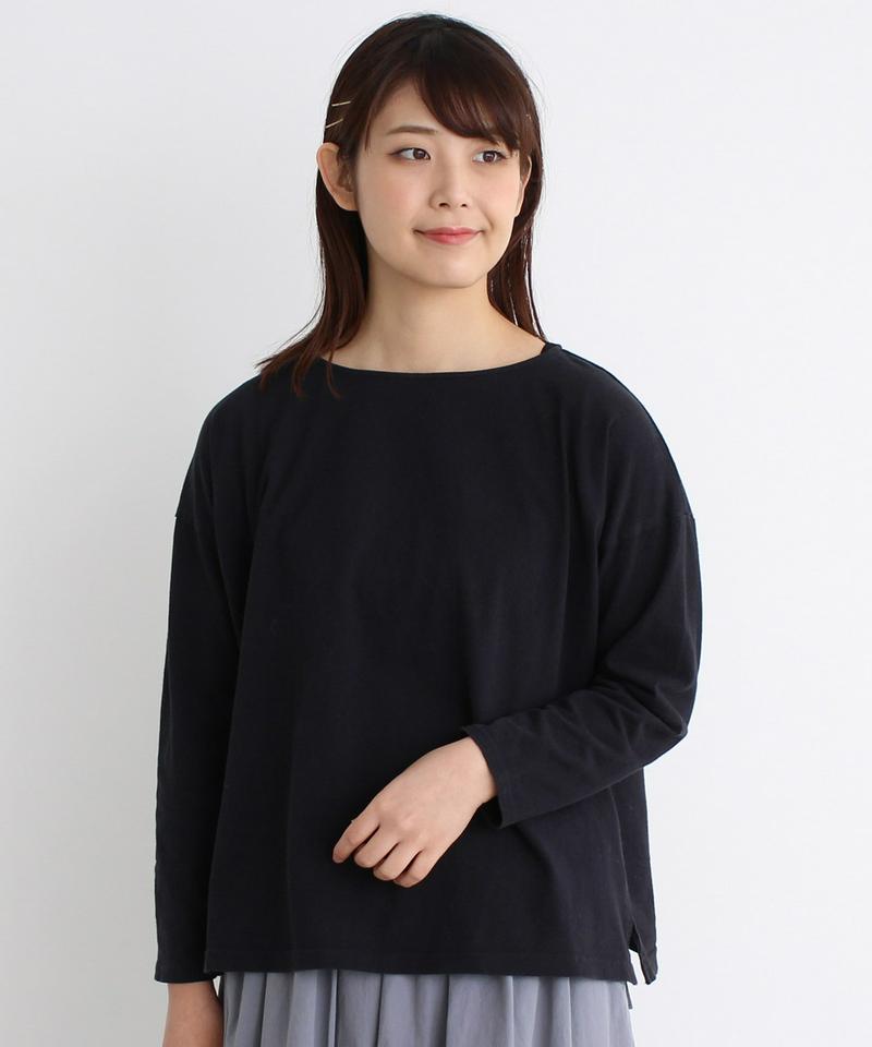 mat　製品染め天竺 ボートネックプルオーバー（mat quotidien）