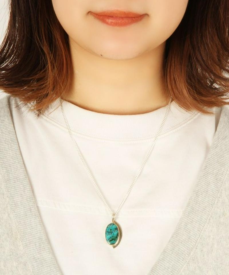 【フランス買付一点もの】クリソコラマラカイトネックレス