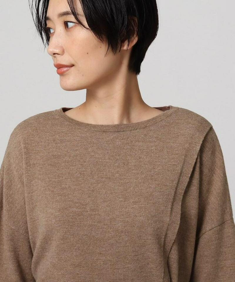 ジョイントウールラップ風プルオーバー