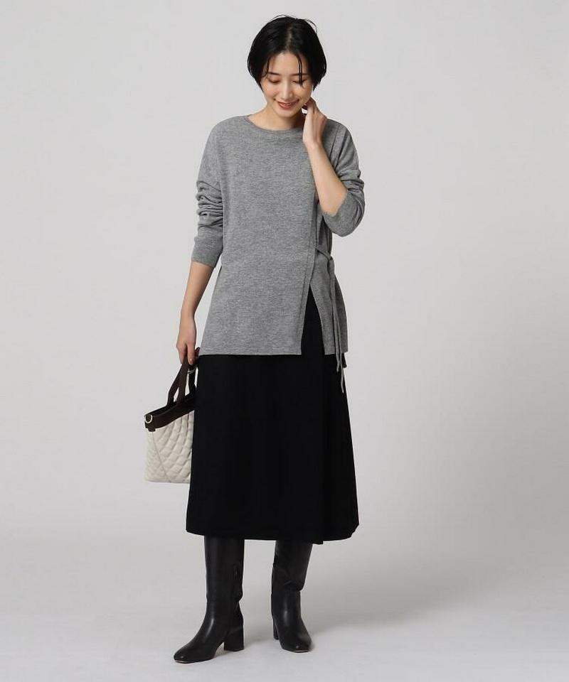 ファインサキソニーストレッチ ラップ風スカート