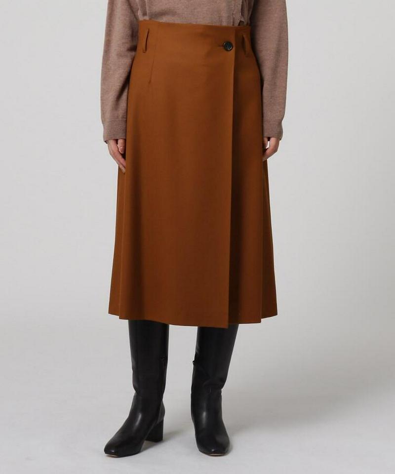 ファインサキソニーストレッチ ラップ風スカート