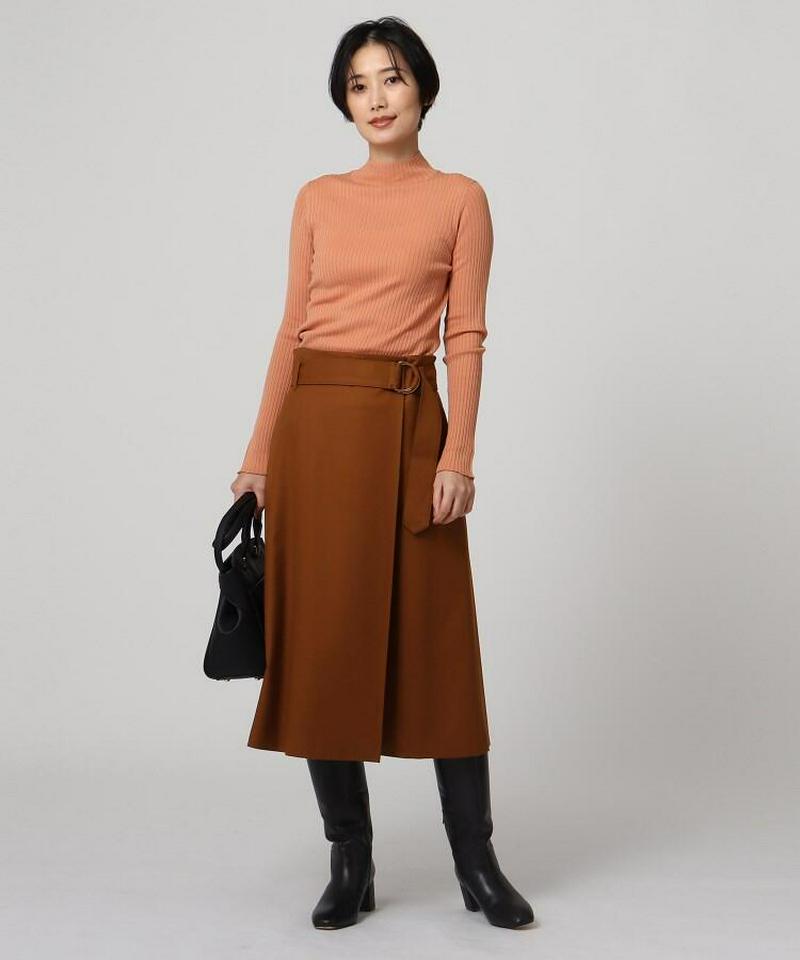 ファインサキソニーストレッチ ラップ風スカート