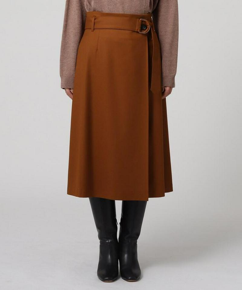 ファインサキソニーストレッチ ラップ風スカート