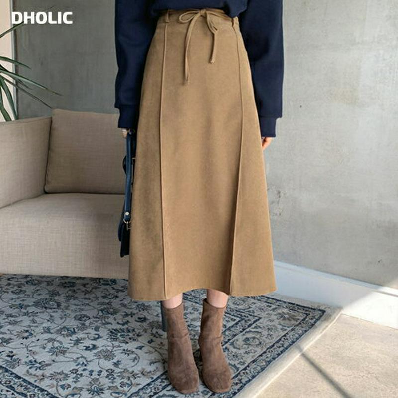 【新作10%OFF】ストラップ付Aラインスカート・全4色・b56227 レディース【sk】【韓国 ファッション ボトムス スカー