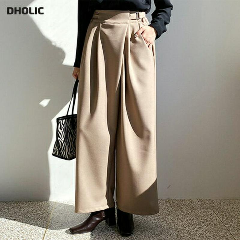 【新作10%OFF】バックルストラップラップパンツ・全3色・t65065 レディース【pt】【韓国 ファッション ボトムス ズボ