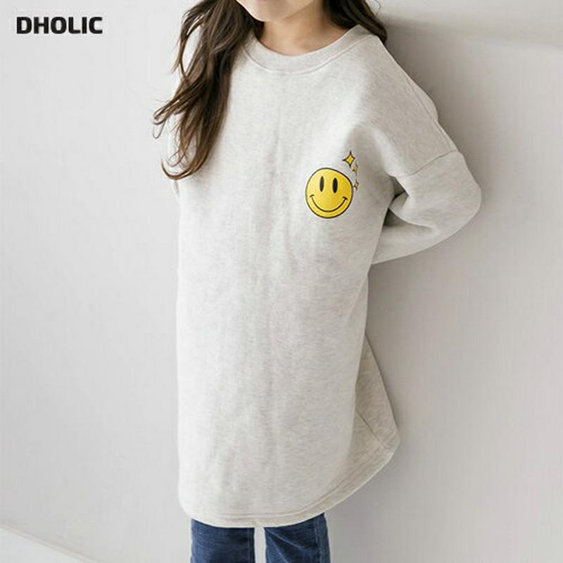 【キッズ20%OFF】裏起毛スマイルワンピース(junior)・u08456 キッズ【9~17才】【ops】【ワンピース ミディ