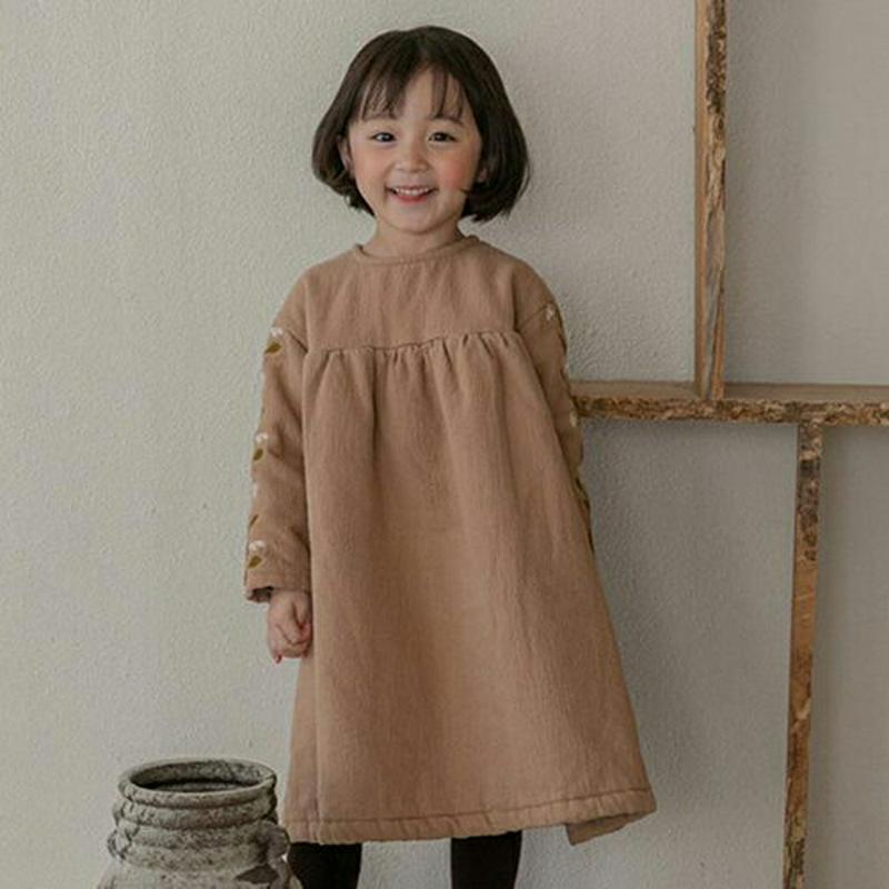 【キッズ20%OFF】フラワー刺繍ワンピース・u08700 キッズ【3~8才】【ops】【ワンピース ロング ロングワンピース 