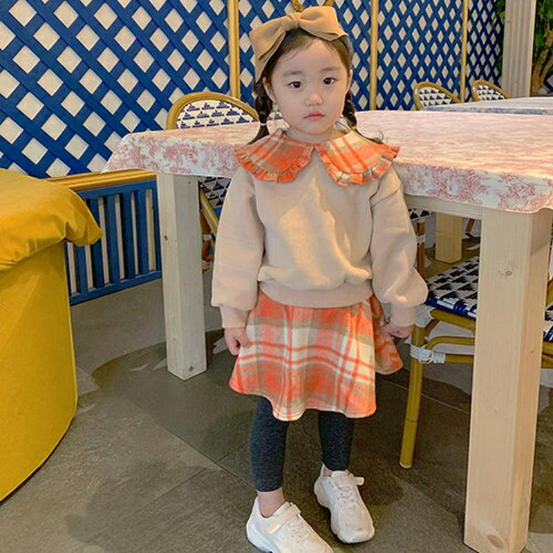 【キッズ20%OFF】チェックワンピース&レギンスSET・u08613 キッズ【3~8才】【set】【セット ワンピース レギン