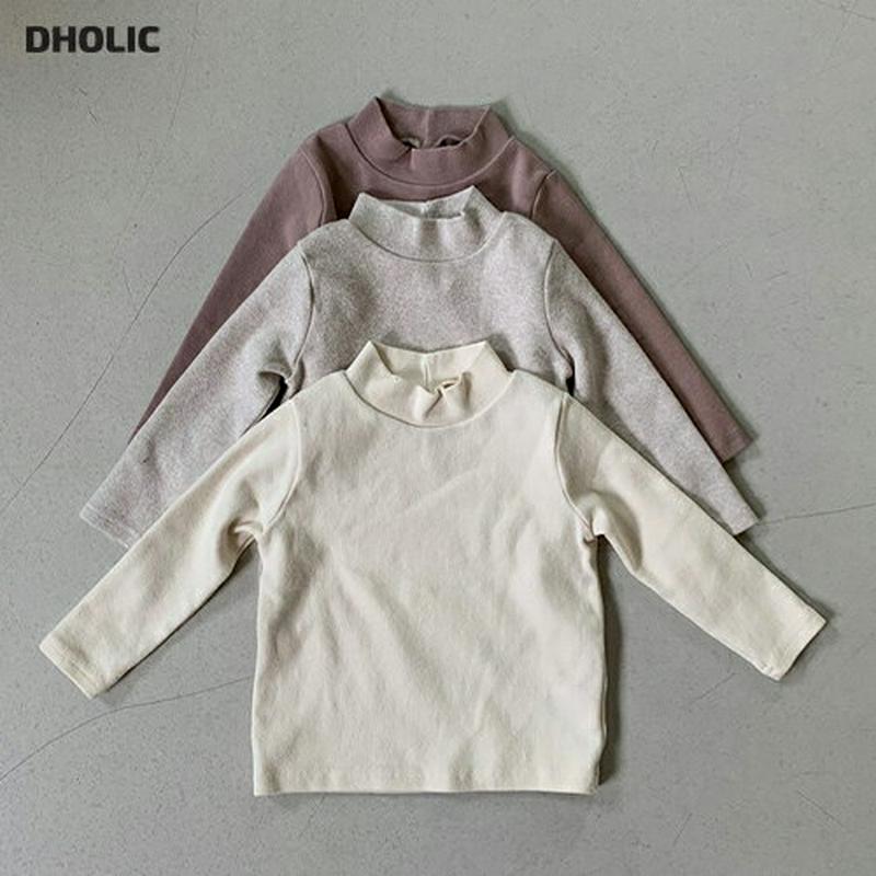 【キッズ20%OFF】シンプルハイネック長袖Tシャツ・u08697 キッズ【3~8才】【tops】【トップス Tシャツ 長袖 単