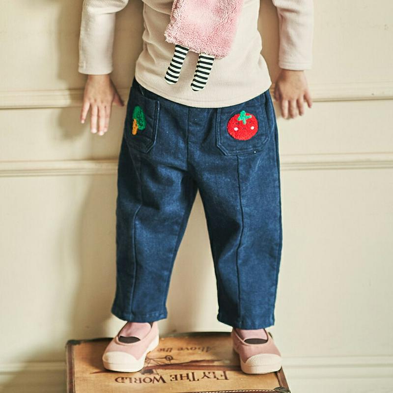 【キッズ20%OFF】裏起毛ベジタブルパンツ(kids)・u08809 キッズ【3~8才】【pt】【パンツ ズボン ロングパンツ