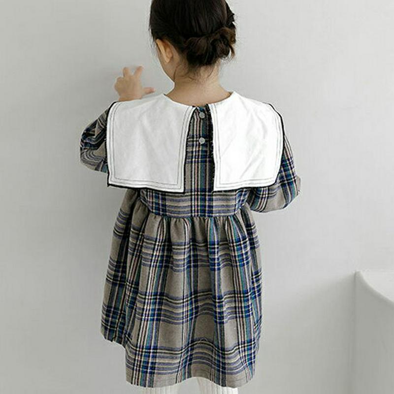 【キッズ20%OFF】配色ボックスカラーチェックワンピース(junior)・u08451 キッズ【9~17才】【ops】【ワンピ