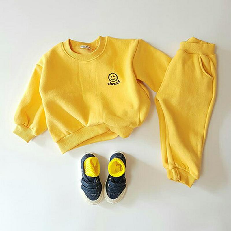 【キッズ20%OFF】裏起毛スマイル刺繍スウェット上下SET(junior)・u08362 キッズ【9~17才】【set】【セッ