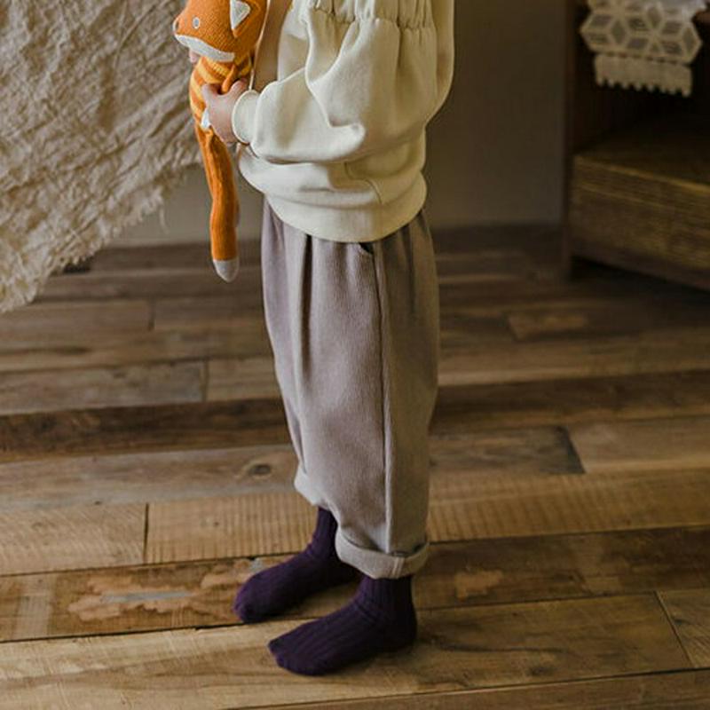 【キッズ20%OFF】裏起毛ウエストゴムパンツ・u08674 キッズ【3~8才】【pt】【パンツ ズボン ロングパンツ 長ズボン