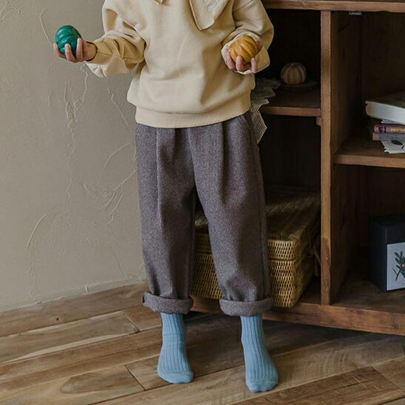 【キッズ20%OFF】裏起毛ウエストゴムパンツ・u08674 キッズ【3~8才】【pt】【パンツ ズボン ロングパンツ 長ズボン