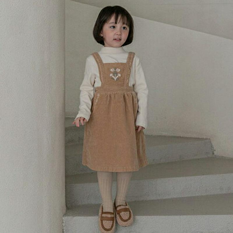 【キッズ20%OFF】刺繍サロペワンピース・u08684 キッズ【3~8才】【ops】【サロペット サロペットワンピース ワンピ