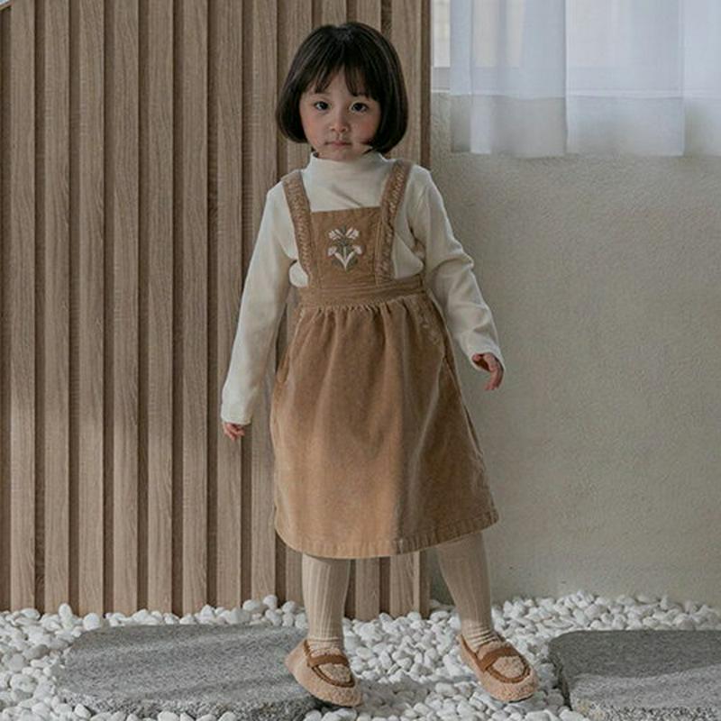 【キッズ20%OFF】刺繍サロペワンピース・u08684 キッズ【3~8才】【ops】【サロペット サロペットワンピース ワンピ