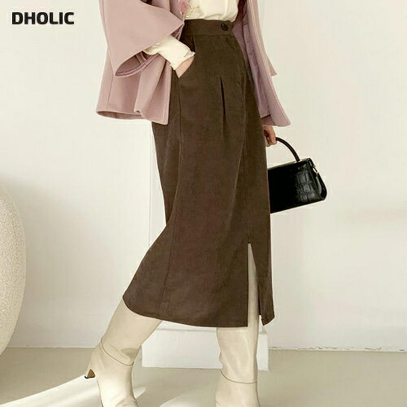 【只今10%OFF】スエード調ペンシルスカート・全3色・b65111 レディース【sk】【スカート ミディ丈 ミディスカート ペ