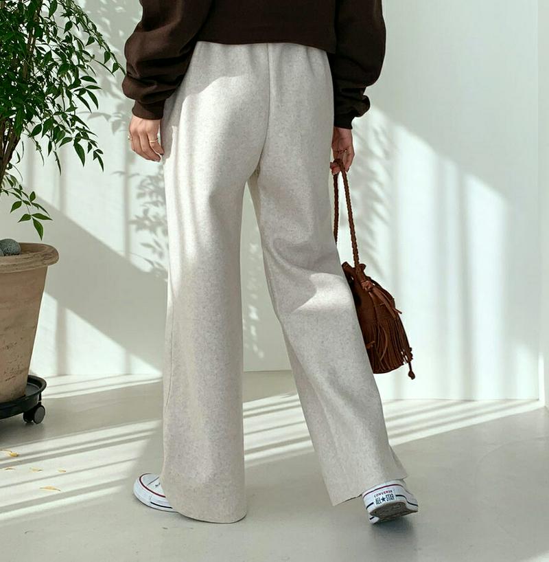 ウール混パンツ・全2色・t64454 レディース【pt】【韓国 ファッション ボトムス ズボン パンツ ロングパンツ ワイドパン