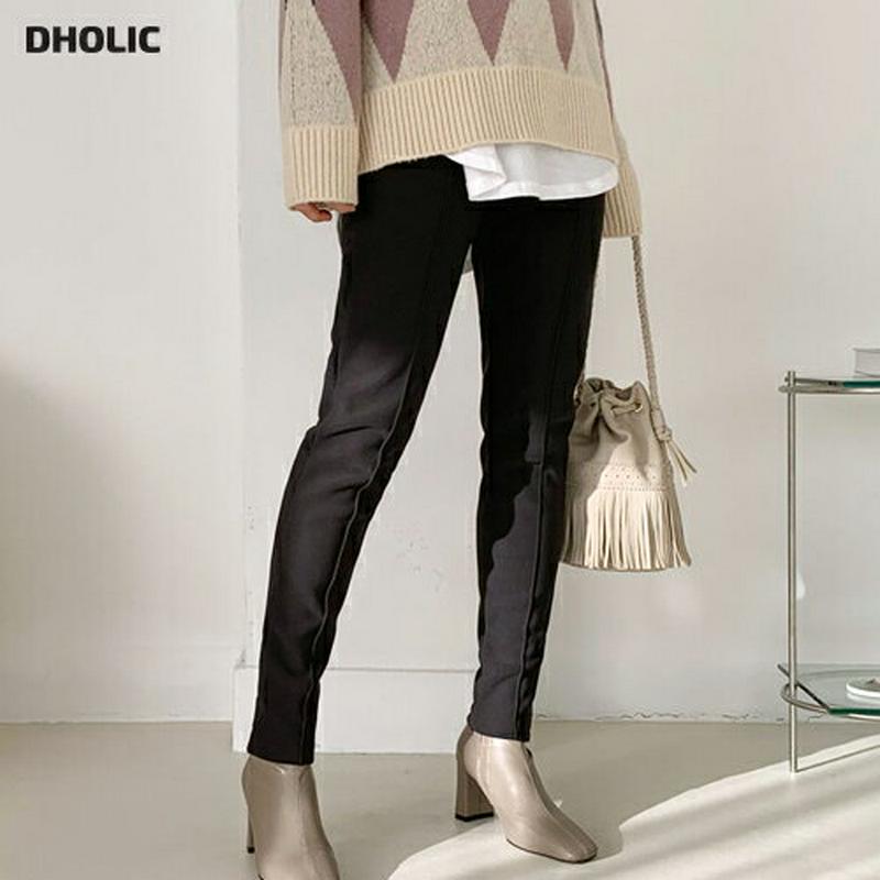 裏起毛スリムレギンス・全2色・b65108 レディース【pt】【レギンス パンツ ズボン ロングパンツ 長ズボン スリム 起毛 単色 無地 シンプル カジュアル 大人 冬 韓国 ファッション】【ハイホリHIHOLLI】