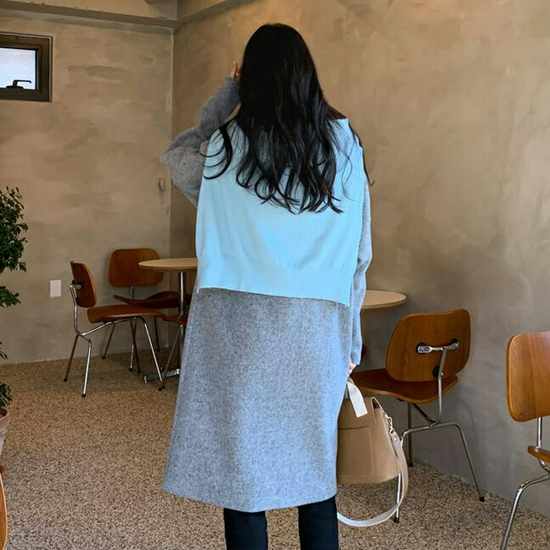 起毛ハーフネックワンピース・全3色・t65095 レディース【ops】【ワンピース ミディ丈 ミディワンピース 長袖 ハーフネッ