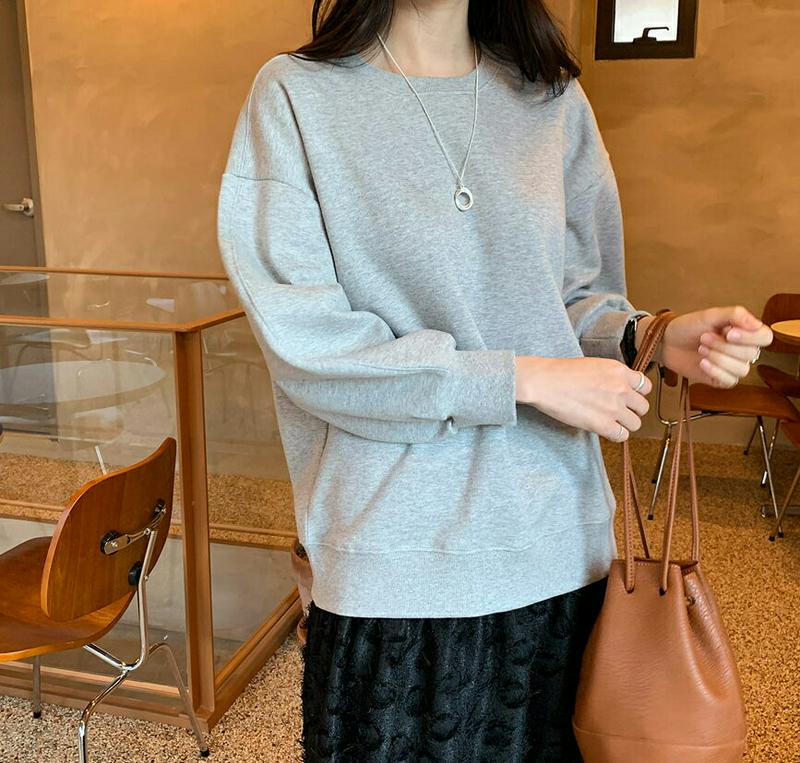 裏起毛パフスリーブスウェット・全4色・b65090 レディース 【tops】【韓国 ファッション トップス スウェット トレーナ