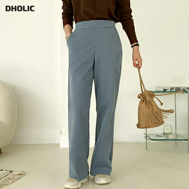 裏起毛ワイドパンツ・全3色・t65106 レディース【pt】【パンツ ズボン ロングパンツ 長ズボン 裏起毛 単色 無地 シンプ