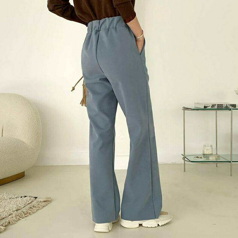 裏起毛ワイドパンツ・全3色・t65106 レディース【pt】【パンツ ズボン ロングパンツ 長ズボン 裏起毛 単色 無地 シンプ