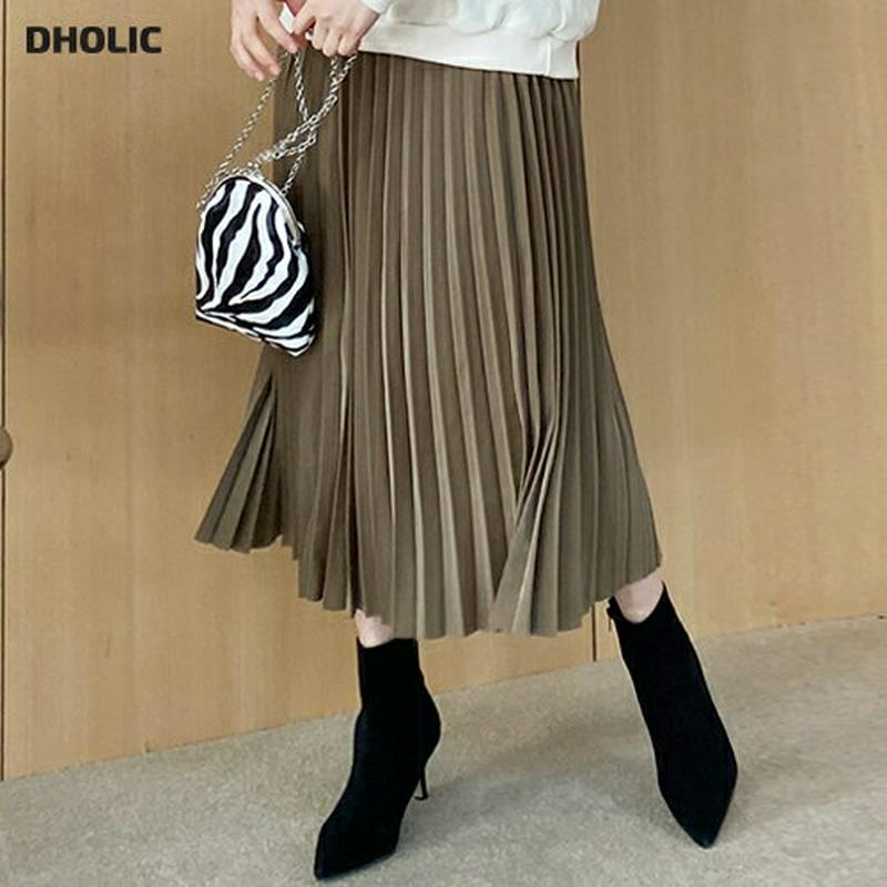 【新作10%OFF】プリーツスカート・全3色・b61741 レディース【sk】【韓国 ファッション ボトムス スカート ロング丈