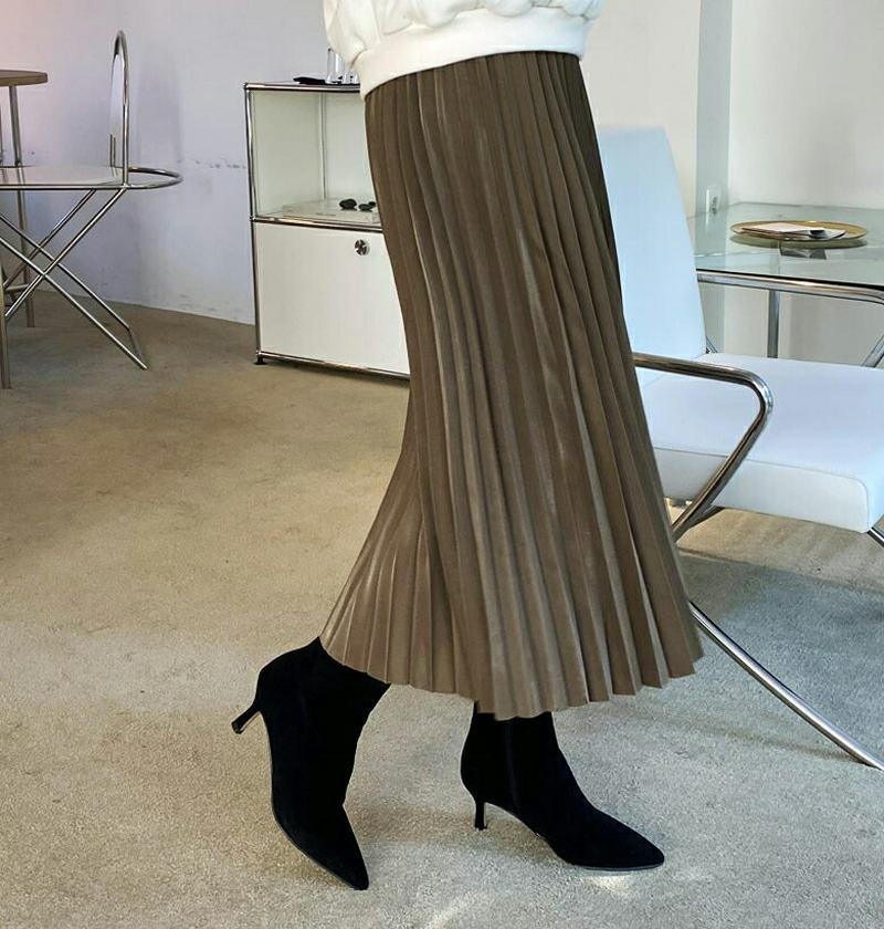 【新作10%OFF】プリーツスカート・全3色・b61741 レディース【sk】【韓国 ファッション ボトムス スカート ロング丈
