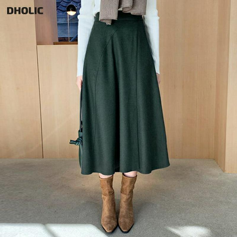 【新作10%OFF】起毛ウエストゴムフレアスカート・全3色・b61765 レディース【sk】【韓国 ファッション ボトムス スカ