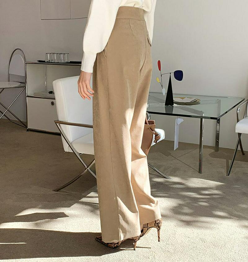 【新作10%OFF】サイドボタンタックパンツ・全2色・t61774 レディース【pt】【韓国 ファッション ボトムス ズボン パ