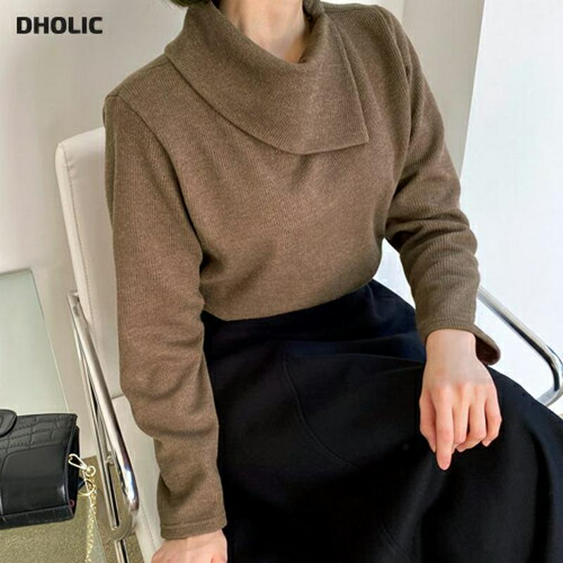 【新作10%OFF】スリットタートルネックニット・全4色・b61763 レディース【tops】【韓国 ファッション トップス ニ